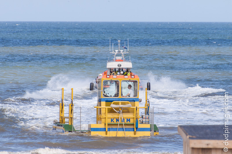 Launching the life boat.